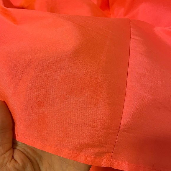 Batsheva Mini Prairie Dress in Neon Sunset Coral Pink - Picture 11 of 12